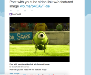 WordPress YouTube embed and Twitter Card