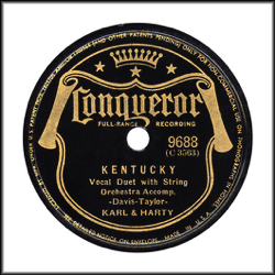 Conqueror  Record Label: 1938-1942. Black color with shield.