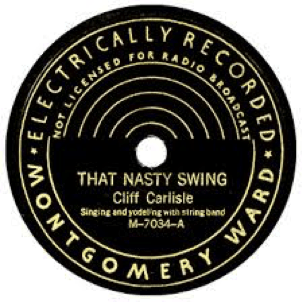 Record Label: Pre-WW2. Black or dark blue coloring always with gold. Note the design of semi-circles. 