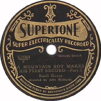 Supertone Record Label by Brunswick Radio. Produced in mid-1931. 