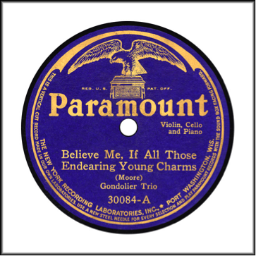 Record Label: Pre-Aug 1926. Note the blue and gold coloring