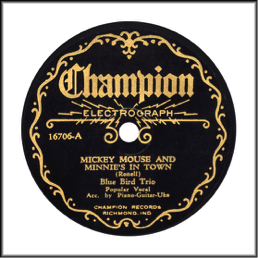 Record Label: 1927-1936. Note the word “Electrograph” beneath Champion label.