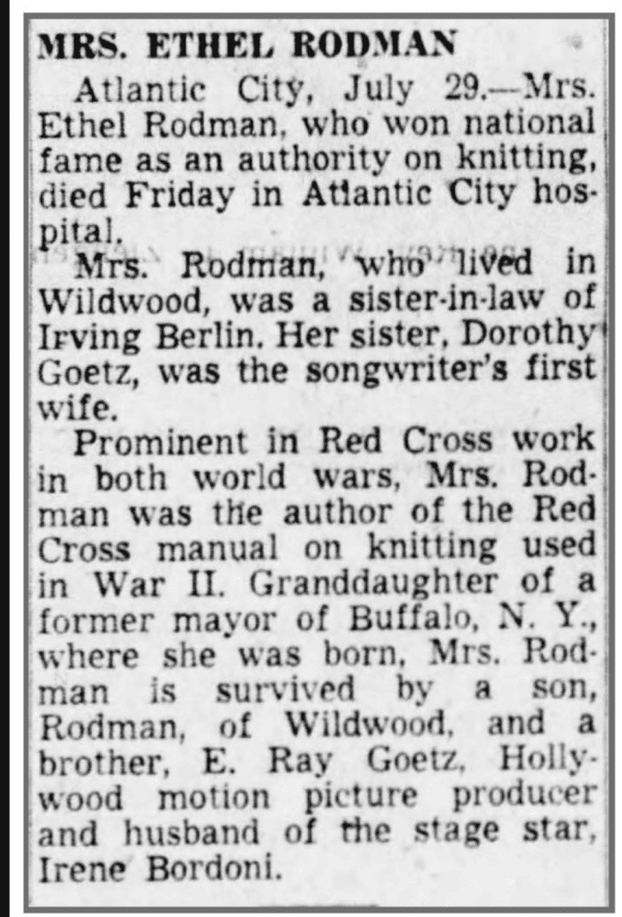 Ethel Rodman Obituary