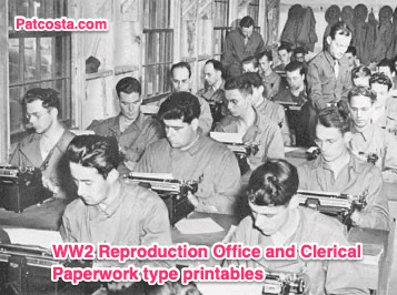 Clerks and Typists working in an office type setting